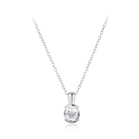 White Topaz Silver Necklace