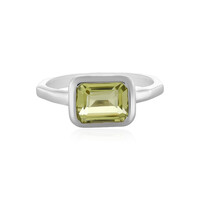 Lemon Quartz Silver Ring