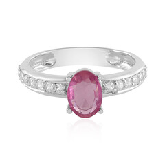 Madagascar Pink Sapphire Silver Ring