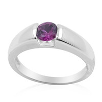 Magenta Garnet Silver Ring