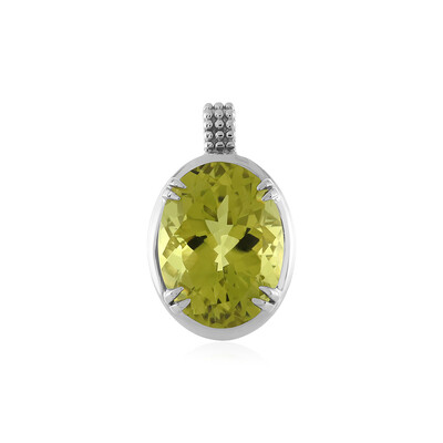 Lemon Quartz Silver Pendant