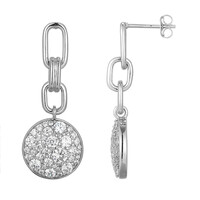 Zircon Silver Earrings