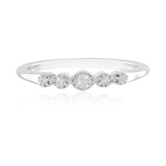 I2 (H) Diamond Silver Ring