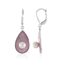 White Freshwater Pearl Silver Earrings