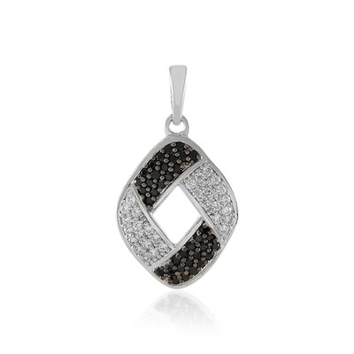 Black Spinel Silver Pendant