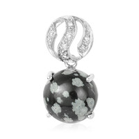 Snowflake Obsidian Silver Pendant