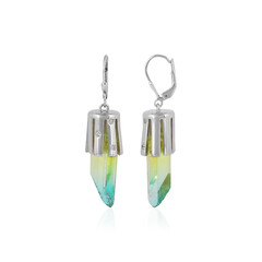 Bi Colour Quartz Silver Earrings