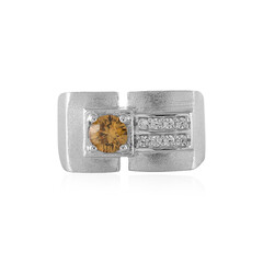 Yellow Zircon Silver Ring