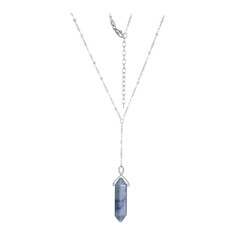 Blue Aventurine Silver Necklace