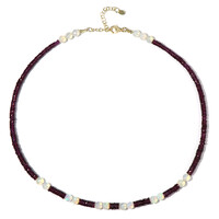 Magenta Garnet Silver Necklace