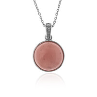 Guava Quartz Silver Necklace