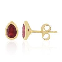 Bemainty Ruby Silver Earrings