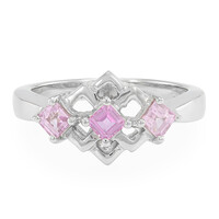 Ceylon Pink Sapphire Silver Ring