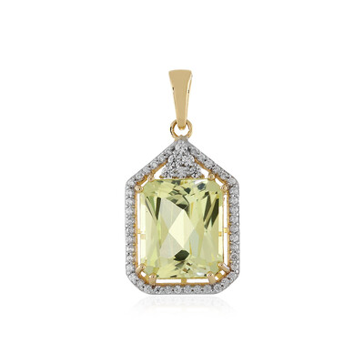 9K Canary Kunzite Gold Pendant