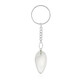 White Quartz Brass Key ring