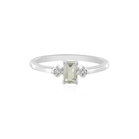 Green Amethyst Silver Ring