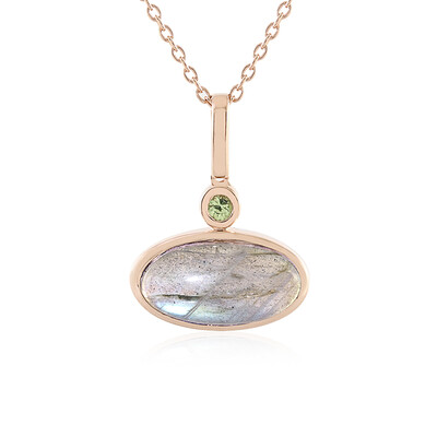 Green Maniry Labradorite Silver Necklace (KM by Juwelo)