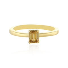 Yellow Zircon Silver Ring