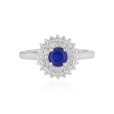 Royal Blue Spinel Silver Ring