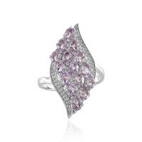 Rose de France Amethyst Silver Ring