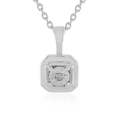 I2 (J) Diamond Silver Necklace