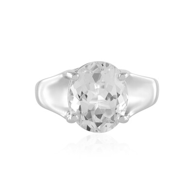 White Topaz Silver Ring