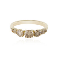 14K I2 Champagne Diamond Gold Ring (de Melo)