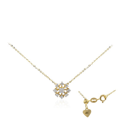 18K IF (D) Diamond Gold Necklace (Annette)