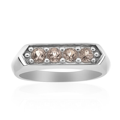 Morganite Silver Ring