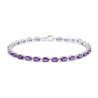 Zambian Amethyst Silver Bracelet