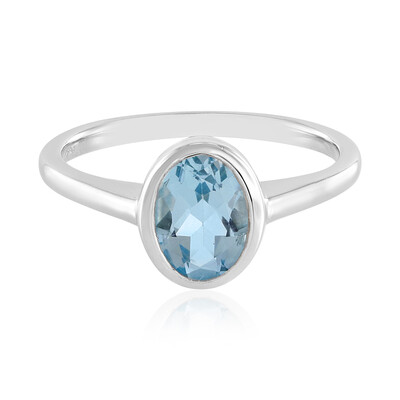 Sky Blue Topaz Silver Ring