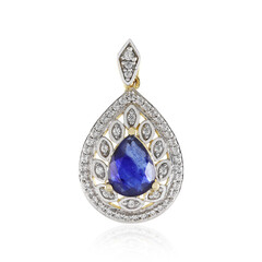 Madagascar Blue Sapphire Silver Pendant