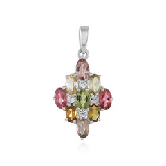 Fancy Tourmaline Silver Pendant