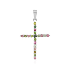 Fancy Tourmaline Silver Pendant