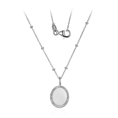 White Topaz Silver Necklace