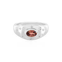 Pink Zircon Silver Ring