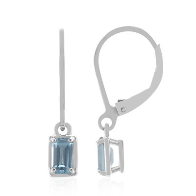 Sky Blue Topaz Silver Earrings