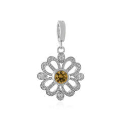 Yellow Zircon Silver Pendant