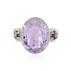 Rose de France Amethyst Silver Ring