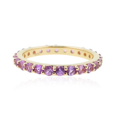 9K Unheated Ceylon Purple Sapphire Gold Ring