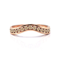 9K SI1 Argyle Rose De France Diamond Gold Ring