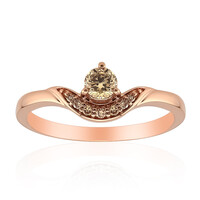 9K VS1 Argyle Rose De France Diamond Gold Ring