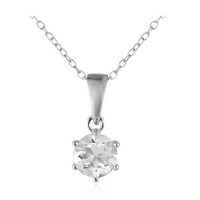 White Topaz Silver Necklace