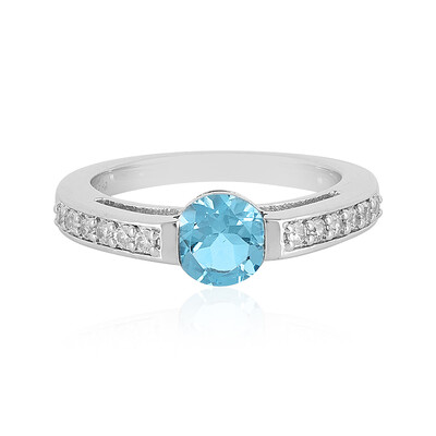 Swiss Blue Topaz Silver Ring