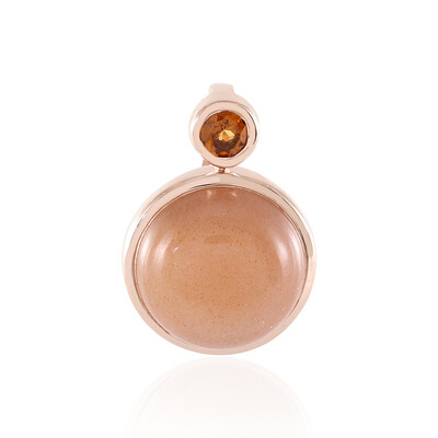 Peach Moonstone Silver Pendant (KM by Juwelo)