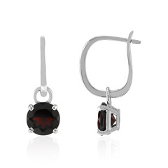 Garnet Silver Earrings