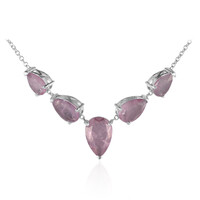 Purple Pastel Quartz Silver Necklace