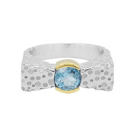 Swiss Blue Topaz Silver Ring