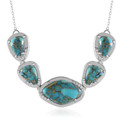 Mojave Blue Copper Turquoise Silver Necklace (Faszination Türkis)