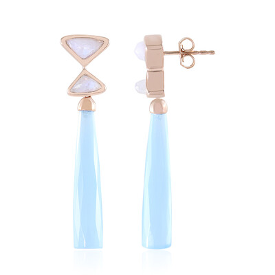 Blue Chalcedony Silver Earrings (KM by Juwelo)